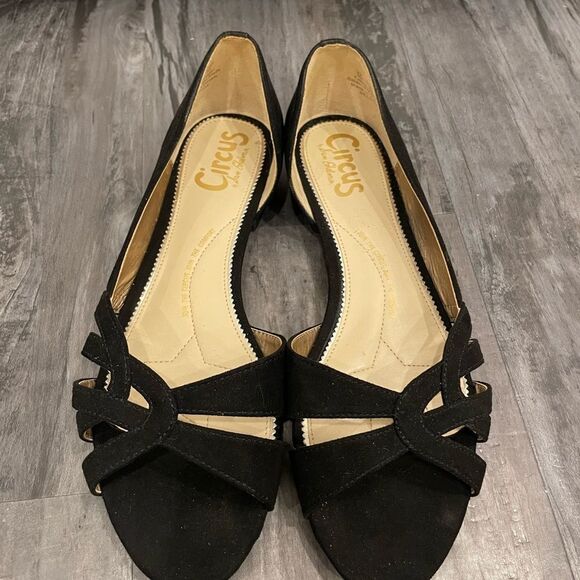 Size 8 Circus by Sam Edelman Black Women's Sandals, open toed, like new - Picture 3 of 9